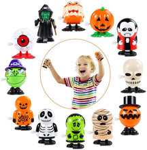 Load image into Gallery viewer, Halloween Wind-up Toy Suit Movable Winding with Eyes Jumping Ghost Tooth Witch Witch Gift
