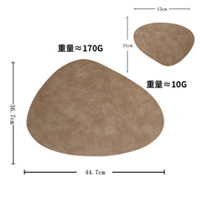 Load image into Gallery viewer, Double-sided leather placemat teacup mat waterproof and oil-proof dining table mat western restaurant thermal insulation mat meal bowl mat coaster

