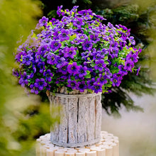 Load image into Gallery viewer, Artificial Flowers Violet Seven-Fork Spring Grass Flower Suitable for Indoor and Outdoor Simulation Green Plant Bouquet
