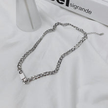 Load image into Gallery viewer, INS Fashion   Hip Hop Necklace Fashion Men and Women Short Necklace Titanium Steel Metal Personality Simple Clavicle Chain
