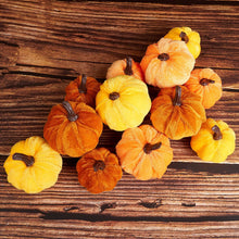 Load image into Gallery viewer, Simulation pumpkin, flannel pumpkin ornament Halloween Thanksgiving home decoration pumpkin
