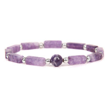 Load image into Gallery viewer, Natural Amethyst Rectangular Bracelet Women's Simple Fashion Charm Bracelet
