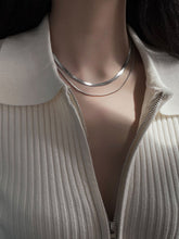 Load image into Gallery viewer, Simple Style Personalized Double Layer Snake Bones Chain Titanium Steel Necklace for Women Clavicle Chain Accessories
