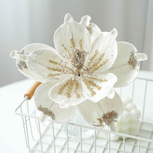 Load image into Gallery viewer, 2pcs Christmas decoration flower simulation magnolia Christmas tree decoration accessories
