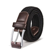 Load image into Gallery viewer, Men's Canvas Pin Buckle Belt Women's Woven Elastic Waistband Outdoor Tactics Belt
