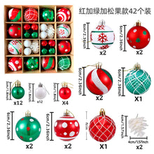 Load image into Gallery viewer, Christmas decoration 6cm electroplated ball plastic ball special-shaped painted Christmas ball gift Christmas tree pendant
