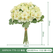 Load image into Gallery viewer, 12pcs/Set Artificial Hydrangea Wedding Bouquet Holder Simulated Pincushion Hydrangea Bouquet Home Ornamental Flower
