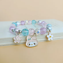 Load image into Gallery viewer, Cute Cartoon My Melody Children's Beaded Crystal Female Couple Student Girlfriends Gift Color Bracelet Accessories
