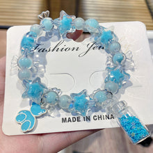Load image into Gallery viewer, New Quicksand Bottle Girlfriends' Bracelet Cute Cartoon Bear Bracelet Student Candy Bracelet Crystal String Beads
