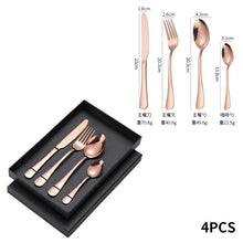 Load image into Gallery viewer, No Stainless Steel Tableware Knife, Fork and Spoon Suit Stainless Steel Knife, Fork and Spoon Gift Box 4-Piece Set 24-Piece Set

