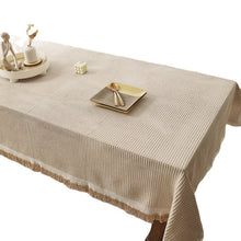 Load image into Gallery viewer, High Temperature Resistant Cotton Linen Tablecloth Ins Style Japanese Style Waffle Thickened Solid Color Holiday Home Table Cloth
