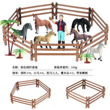 Load image into Gallery viewer, Micro Landscape Scene Decoration Horse Farm Toy Cattle Shed Farm Animal Model Toys Simulation Fence Accessories Animal Sand Table Toy
