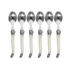 Load image into Gallery viewer, Stainless Steel Knife, Fork and Spoon Set White Plastic Handle Steak Knife Steak Fork Spoon Steak Western Tableware
