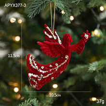 Load image into Gallery viewer, Flocking material Christmas pendant Holiday decoration Snowflake pendant Christmas tree pendant

