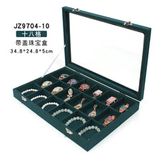 Load image into Gallery viewer, Jewelry Display Box Flip with Lid Transparent Jewelry Box Necklace Ring Storage Box
