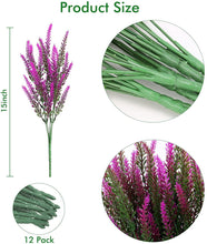Load image into Gallery viewer, 10PCs Artificial Flowers Lavender Flower Outdoor UV-Proof Imitation Plastic Plant Fake Flower
