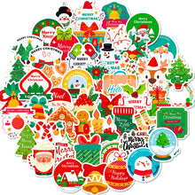 Load image into Gallery viewer, 50 Sheets Christmas Stickers Christmas Party DIY Glazing Plate Glass Layout Decorating Stickers
