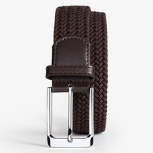 Load image into Gallery viewer, Woven Belt Punch-Free Pin Buckle Jeans Strap Elastic Canvas Belt
