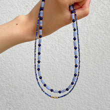 Load image into Gallery viewer, New Retro Lapis Lazuli Color Beaded Necklace Women's Simple Fashion Short Necklace
