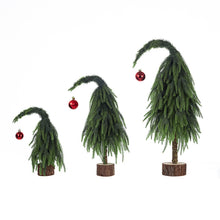 Load image into Gallery viewer, Crooked neck Christmas tree PE Yenobesong household small tabletop ornament
