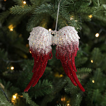 Load image into Gallery viewer, Christmas tree decoration pendant, elk pendant, flocking ornament, Christmas supplies
