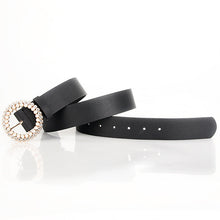 Load image into Gallery viewer, Pearl Alloy Buckle Intellectual Atmosphere Color Multi-Choice Decorative Dress Belt
