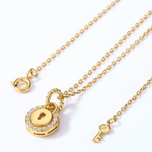 Load image into Gallery viewer, Women's Necklace S925 Silver Plated Geometric Heart Lock Choker  Gift for Girls
