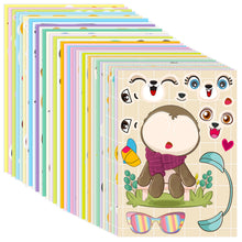 Load image into Gallery viewer, 6-36 Sheets/Pack Cartoon Puzzle Face Changing Stickers New Anime Personality Graffiti DIY Educational Puzzle Stickers
