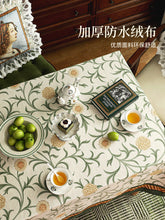 Load image into Gallery viewer, Velvet Rectangular Tablecloth Fabric Dining Table Cushion American Waterproof Coffee Table Tablecloth Ins Style round Tablecloth
