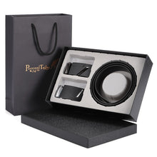 Load image into Gallery viewer, Gift Wallet Belted Suit Enterprise Gift Men's Leather Two-Piece Gift Box Belt
