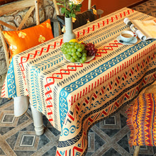 Load image into Gallery viewer, Bohemian Tablecloth Rectangular Coffee Table Cover Cloth Ethnic Printed Party Tablecloth Camping Picnic Cushion

