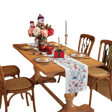 Load image into Gallery viewer, Simple Thickened Polyester Fabric Digital Printing Christmas Table Runner Tailstock Flag Table Cloth Placemat
