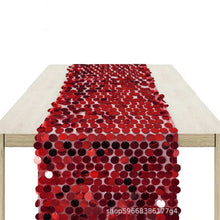 Load image into Gallery viewer, 30 * 275cm Sequin Table Flag Wedding Tablecloth
