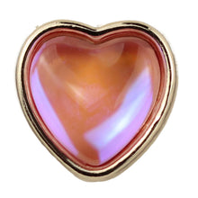 Load image into Gallery viewer, 5pcs/Set Mocha Love Heart-Shaped Fluorescent Powder Metal Button Shirt Top Button
