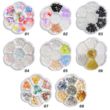 Load image into Gallery viewer, Nail Ornament Flower Bow Tie Aurora Patch Bear Rhinestone Pearl Mixed Nail Decorative Diamond Sequins
