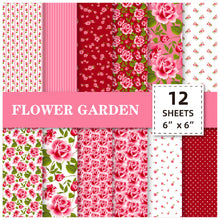 Load image into Gallery viewer, 12 Sheets/Pack Pink Small Flower DIY Album Clipbook Hand Account Background Paper Card Journal Material Paper
