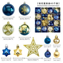 Load image into Gallery viewer, Christmas decoration 6cm electroplated ball plastic ball special-shaped painted Christmas ball gift Christmas tree pendant
