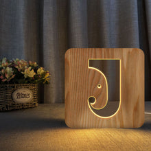 Load image into Gallery viewer, 3D Small Night Lamp Pine Material Holiday Gift Children Room Decorative Lights
