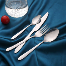 Load image into Gallery viewer, Stainless Steel Tableware Set with Light Handle Dining Knife Spoon Fork Tea Spoon Four-Piece Set Hotel Gift
