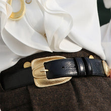 Load image into Gallery viewer, Retro Style First Layer Wide Belt Women's Wild Belt Female Match with Coat
