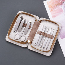 Load image into Gallery viewer, Suit 9 Pcs Zipper Manicure Manicure Set Full Set High-End Nail Scissor Set
