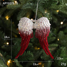 Load image into Gallery viewer, Christmas tree decoration pendant, elk pendant, flocking ornament, Christmas supplies
