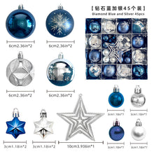 Load image into Gallery viewer, Christmas decoration 6cm electroplated ball plastic ball special-shaped painted Christmas ball gift Christmas tree pendant
