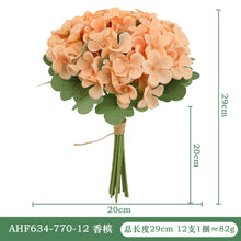 Load image into Gallery viewer, 12pcs/Set Artificial Hydrangea Wedding Bouquet Holder Simulated Pincushion Hydrangea Bouquet Home Ornamental Flower
