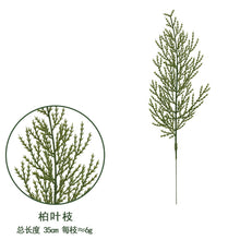 Load image into Gallery viewer, 35cm/24PCs Christmas Pine Cone Pine Needle Branches Simulation Green Plant Christmas Tree DIY Decoration Accessories
