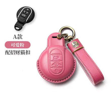 Load image into Gallery viewer, Mini Car Key Sleeve Cooper Mini Key Shell Women's  Handmade Genuine Leather Bag Buckle
