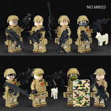 Load image into Gallery viewer, 1620# City Black Doll Weapon Military Police Doll Toy Children Building Block Accessories Toys
