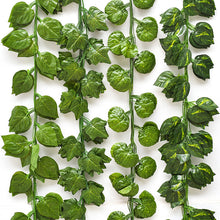 Load image into Gallery viewer, 3PCs Artificial Rattan Vines Artificial Green Leaf Grape Leaves Decorative Rattan
