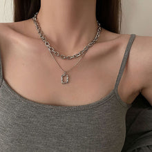 Load image into Gallery viewer, INS Style Titanium Steel Double-Layer Necklace Hip Hop Men's and Women's T-shirt Accessory Chain
