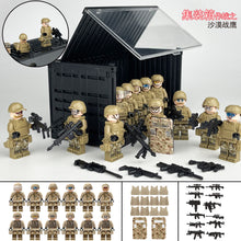 Load image into Gallery viewer, Children's Particle Building Blocks Toys Container Special Police Man Dog Shield Building Blocks Toys
